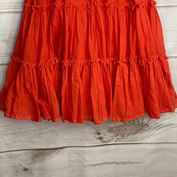 Fashion Nova Orange Sleeveless Tiered Dress Size Small - Picture 3 of 7